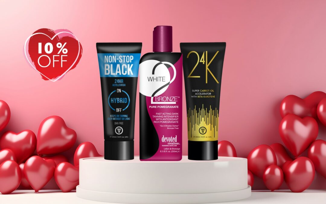 Valentine’s Sale: Get 10% Off on All Bottles and Tubes in Our Tanning Product Range
